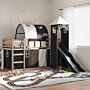 Vidaxl Bunk Bed Without Mattress With Slide White And Black 90x190 Cm Single