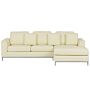 Corner Sofa Beige Leather Upholstered L-shaped Left Hand Orientation