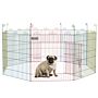 Pawhut Pet Playpen Crate, With Eight Panels, Door, For Indoors And Outdoors, 60h X Φ156cm