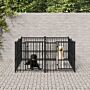 Vidaxl Outdoor Dog Kennel Steel 3.75 M²