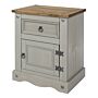 Corona Grey 1 Door, 1 Drawer Bedside Cabinet