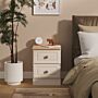 Norfolk 2 Drawer Bedside Cabinet In Kashmir Ash & Bardolino Oak