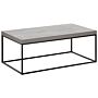 Coffee Table Grey Concrete Effect Black Metal Legs 100 X 60 Cm Rectangular Industrial Glam Beliani