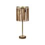 Table Lamp Dark Mango Wood With Brass Iron Classic Design Modern Home Decor Lighting