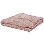 Blanket Throw Pink Chenille Knitted 150 X 200 Cm Soft Plushy