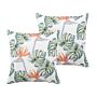 Set Of 2 Garden Cushions Multicolour Polyester 45 X 45 Cm Square Monstera Leaf Pattern Motif Modern Design Throw Scatter Pillow