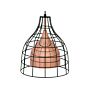 Ceiling Lamp Copper Metal 121 Cm Pendant Black Cage Shade