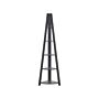 Corner Ladder Bookcase Grey Enginereed Wood 4-tier Book Shelf Corner Display