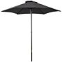 Outsunny Parasols Umbrellas 2m Patio Outdoor Sun Shade With 6 Sturdy Ribs For Balcony, Bench, Black