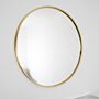 Gold Manhattan Round Mirror - Large