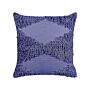 Decorative Cushion Violet Cotton 45 X 45 Cm Geometric Pattern