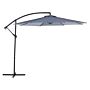 Garden Sun Parasol Grey Fabric Steel 300 Cm Weather Resistant