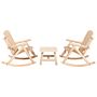 Vidaxl 3 Piece Garden Lounge Set Solid Wood Spruce