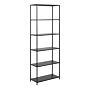 Newcastle Tall Bookcase With 5 Shelves In Matt Black