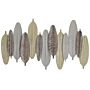 Wall Decor Feathers Gold And Silver Metal 66 X 37 Cm