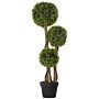 Homcom Decorative Artificial Plants Boxwood Ball Topiary Trees In Pot Fake Plants For Home Decor, 90 Cm