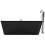 Bathtub Black Sanitary Acrylic Oval Single 170 X 80 Cm