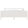 Vidaxl Bed Frame With Headboard White 200x200 Cm Solid Wood Pine