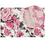 Cotton Area Rug Pink Flowers Motif 200 X 300 Cm