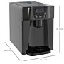 Homcom Ice Maker Machine And Water Dispenser, Counter Top Ice Cube Maker W/ 3l Tank, Adjustable Cube Size, 9 Ice Cubes Per 6-10 Minutes