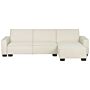 Corner Sofa Bed Grey Fabric Upholstered 3 Seater Left Hand L-shaped Bed Beliani