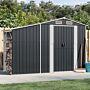 Vidaxl Garden Shed Anthracite 277x93x179 Cm Galvanised Steel