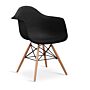 Ludstone Plastic (pp) Chairs With Solid Beech Legs Black (4s)