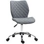 Vinsetto Mid Back Swivel Chair W/360° Swivel Height, Thick Sponge Padded, Adjustable Home Office Linen Fabric Grey