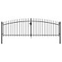 Vidaxl Double Door Fence Gate With Spear Top 400x200 Cm