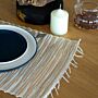 Water Hyacinth Natural Placemat - Natural Tiger With Fringe