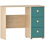 Junior Vida Neptune 3 Drawer Desk, Blue & Oak