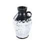 Decorative Vase Black And White Terracotta 33 Cm Handmade Painted Retro Vintage-inspired Design