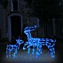 Vidaxl 3 Piece Christmas Light Display Reindeers 229 Leds