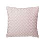 Decorative Cushion Pink Faux Suede Lattice Weave 45 X 45 Cm