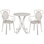 Bistro Set Grey Table 2 Chairs Shabby Chic French