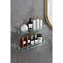 40cm Shelf Tempered Glass 6mm Thick Storage Organizer Wall Mounted Bathroom