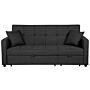 Sofa Bed Dark Grey Sleeping Function Modern Upholstered