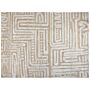 Area Rug Beige Polyester 300 X 400 Cm Geometric Pattern Solid Colour Modern Minimalistic Living Room Rug