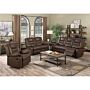 Kirk Recliner Leathergel & Pu 3 Seater Dark Choc