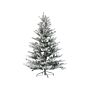 Artificial Christmas Tree White Synthetic 180 Cm Snow Frosted Flocked Hinged Branches Holiday