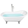 Bath White With Silver Sanitary Acrylic 170 X 76 Cm Freestanding Clawfoot Tub