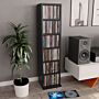 Vidaxl Cd Cabinet Black 21x20x88 Cm Engineered Wood