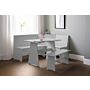 Newport Corner Dining Set With Storage Bench - Dove Grey