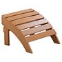 Garden Footstool Light Wood Plastic Wood Weather Resistant Slatted