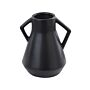 Flower Vase Black Dolomite Ceramic 30 Cm Decorative Table Accessory