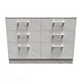 Devon 6 Drawer Midi Chest In Marble White