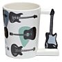 Collectable Shaped Handle Ceramic Mug - Headstock Guitar