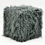 38cm Dark Grey Fluffy Footstool