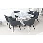 Westlake Fabric Dining Chair Grey & Black