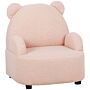 Aiyaplay Kids Armchair, Bear Shaped Toddler Chair For Bedroom Playroom Living Room, Aged 18 Months To 3 Years - Pink